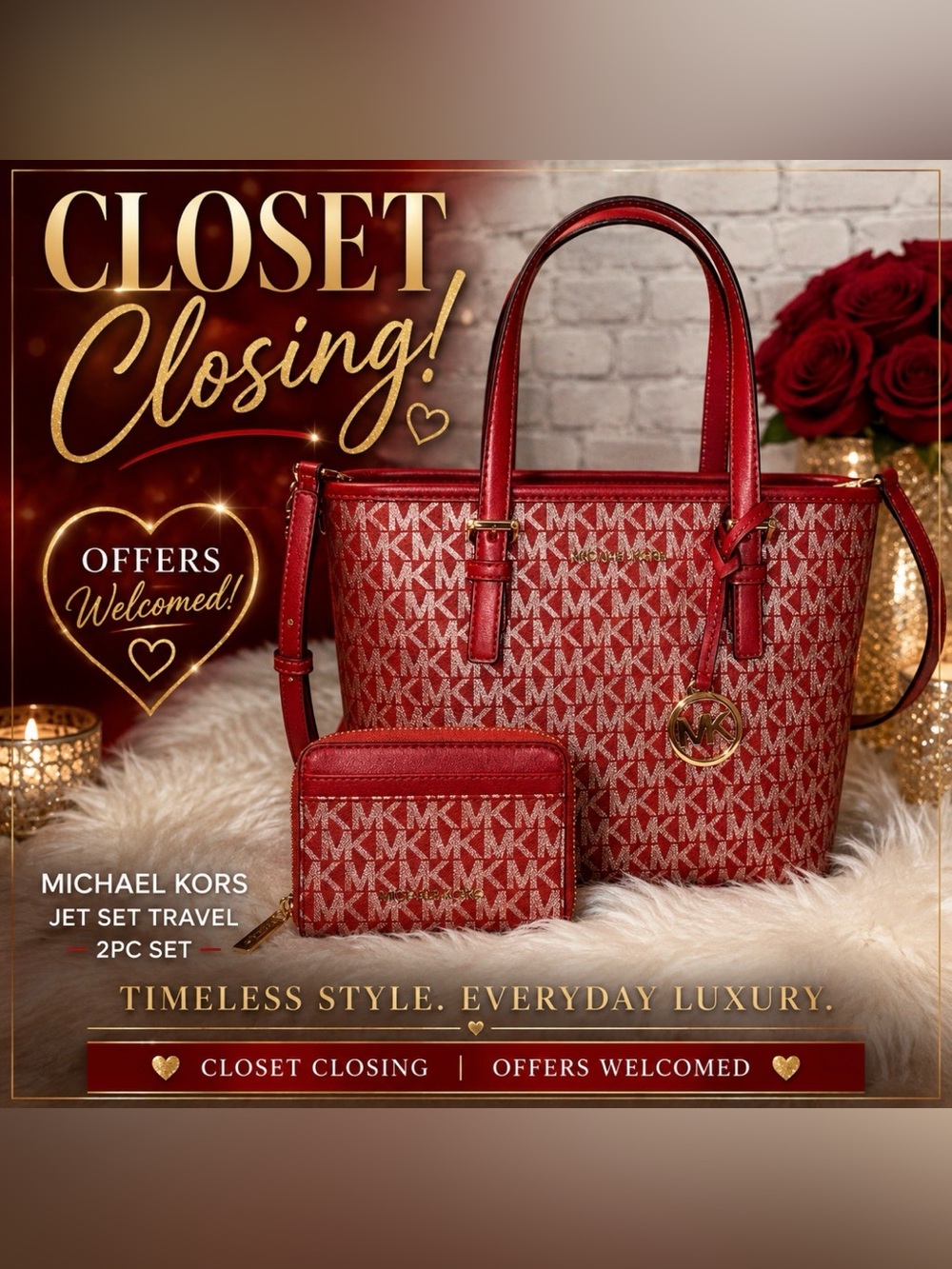 Michael Kors JET SET TRAVEL 2pc Set